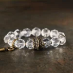 Radiant Clear Quartz Bracelet | Clarity & Vintage Brass - Buddha Bodhis Radiant Clear Quartz Bracelet Clarity & Vintage Brass