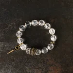 Radiant Clear Quartz Bracelet | Clarity & Vintage Brass 2 - Buddha Bodhis Radiant Clear Quartz Bracelet Clarity & Vintage Brass