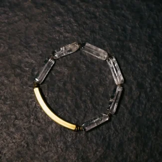 Raw Clear Quartz Bracelet Clarity & Grounding Jewelry