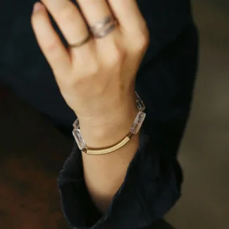 Raw Clear Quartz Bracelet Clarity & Grounding Jewelry