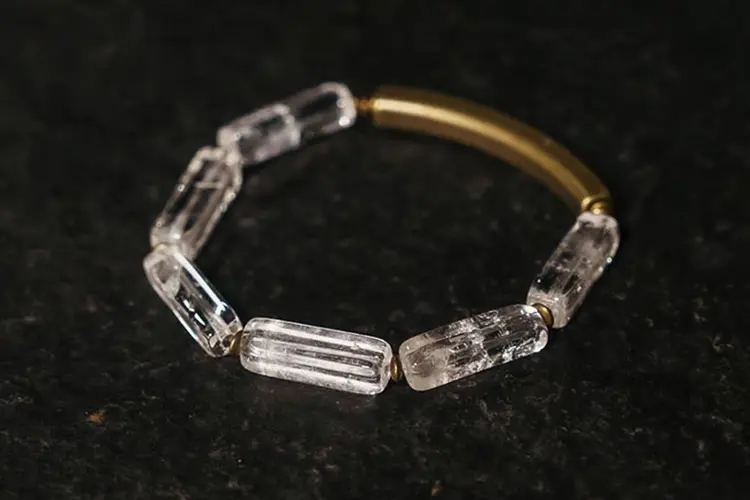 Raw Clear Quartz Bracelet | Clarity & Grounding Jewelry 5 - Buddha Bodhis Raw Clear Quartz Bracelet Clarity & Grounding Jewelry