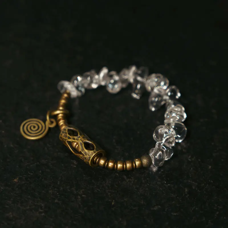 Raw Clear Quartz Bracelet Path of Clarity Jewelry (4) Raw Clear Quartz Bracelet Path of Clarity Jewelry