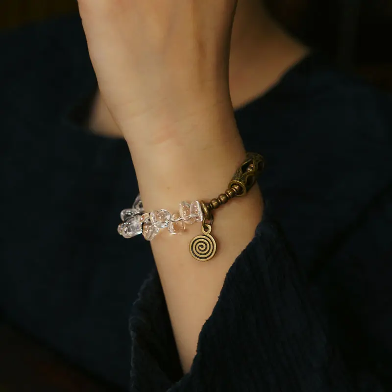 Raw Clear Quartz Bracelet Path of Clarity Jewelry (5) Raw Clear Quartz Bracelet Path of Clarity Jewelry