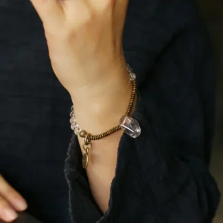 Raw Crystal Coil Bracelet Spiritual Journey Jewelry