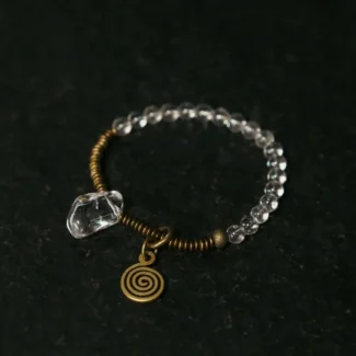 Raw Crystal Coil Bracelet Spiritual Journey Jewelry