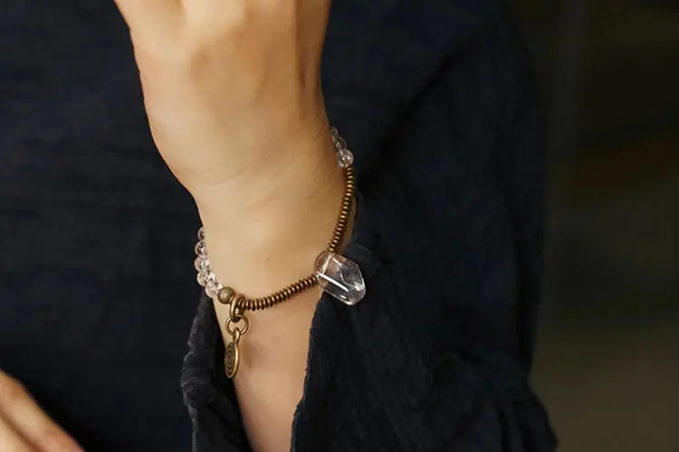 Raw Crystal Coil Bracelet | Spiritual Journey Jewelry 7 - Buddha Bodhis Raw Crystal Coil Bracelet Spiritual Journey Jewelry