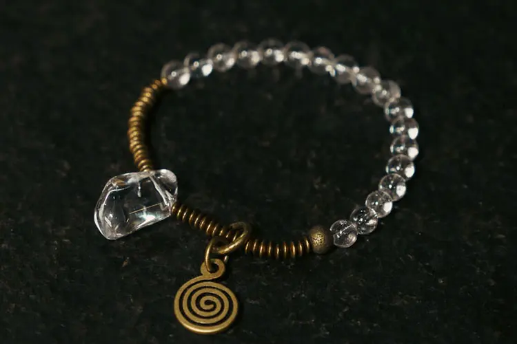 Raw Crystal Coil Bracelet | Spiritual Journey Jewelry 5 - Buddha Bodhis Raw Crystal Coil Bracelet Spiritual Journey Jewelry