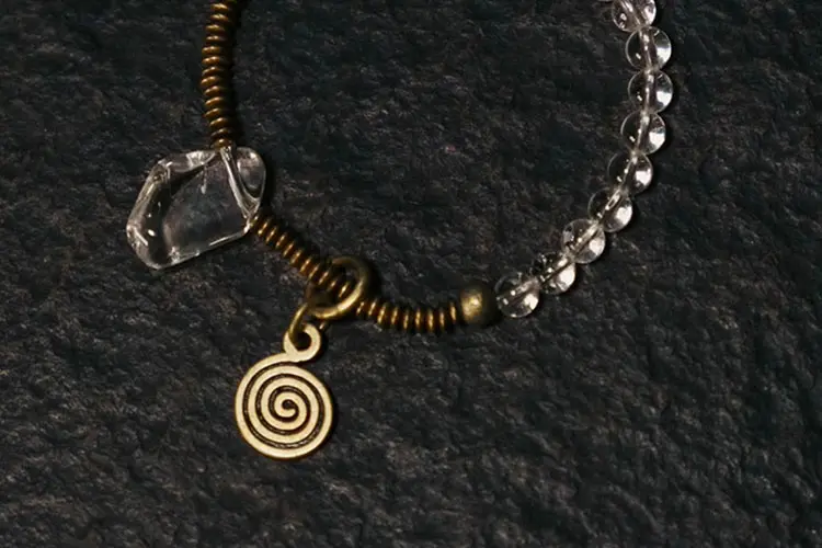 Raw Crystal Coil Bracelet | Spiritual Journey Jewelry 6 - Buddha Bodhis Raw Crystal Coil Bracelet Spiritual Journey Jewelry