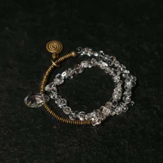 Raw Quartz Coil Bracelet Spiritual Spiral Jewelry