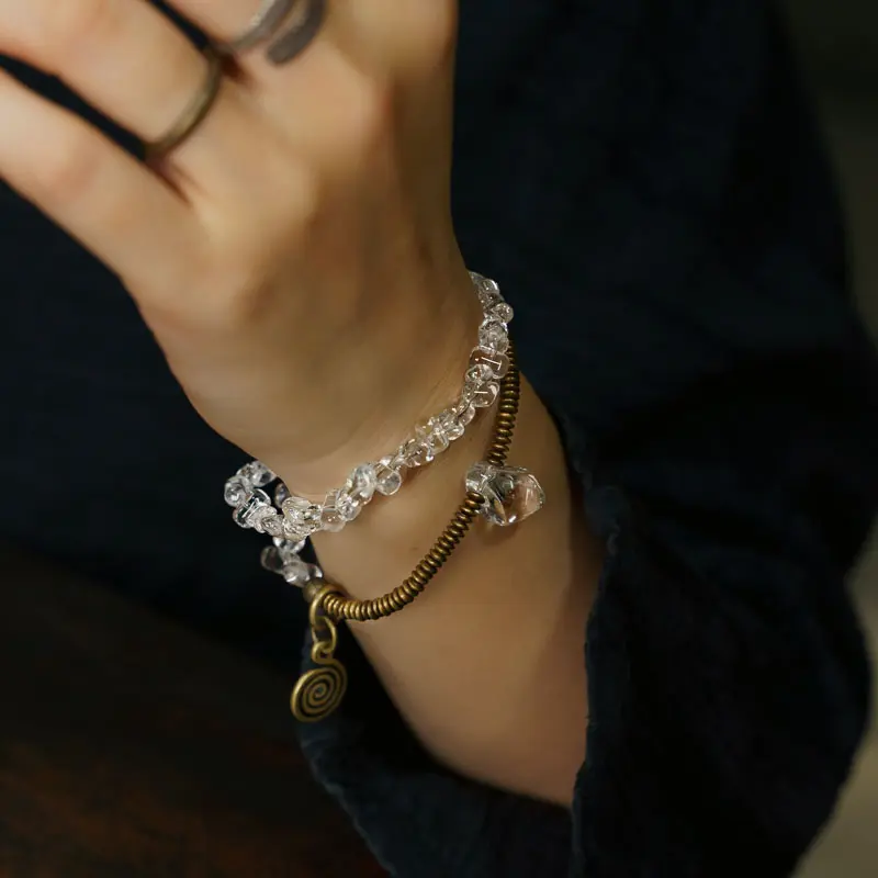 Raw Quartz Coil Bracelet Spiritual Spiral Jewelry (4) Raw Quartz Coil Bracelet Spiritual Spiral Jewelry
