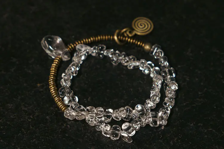 Raw Quartz Coil Bracelet | Spiritual Spiral Jewelry 5 - Buddha Bodhis Raw Quartz Coil Bracelet Spiritual Spiral Jewelry