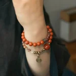 Red Jasper & Red Phantom Quartz Bracelet | Vitality & Grounding 1 - Buddha Bodhis Red Jasper & Red Phantom Quartz Bracelet