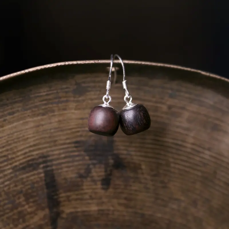 Serene Ebony Wood Earrings (4) Ebony Wood Earrings