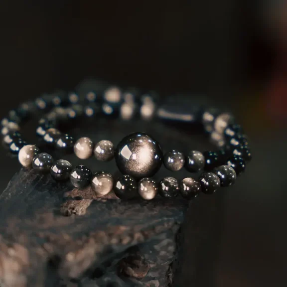 How to Use Black Obsidian for Ultimate Protection and Clarity 1 - Buddha Bodhis Silver Sheen Obsidian Bracelets