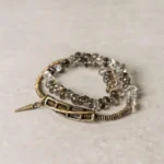 Smoky Quartz Coil Bracelet | Industrial Spiritual Jewelry 2 - Buddha Bodhis Smoky Quartz Coil Bracelet Industrial Spiritual Jewelry