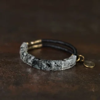 Super Seven Crystal & Ebony Wood Bracelet