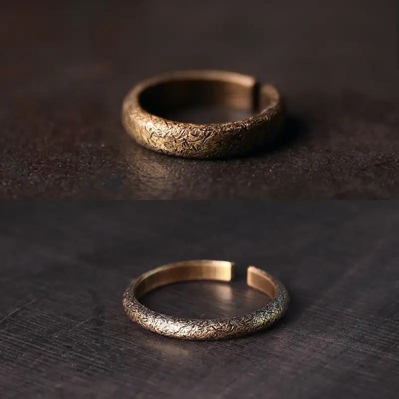 Textured Brass Ring (3) Textured Brass Ring