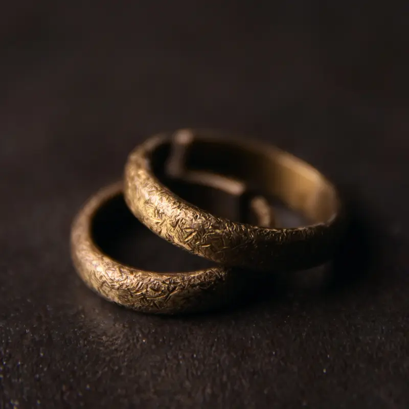 Textured Brass Ring (4) Textured Brass Ring
