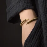 Vintage Adjustable Brass Cuff Bracelet | Punk Couple Metal Bangle 1 - Buddha Bodhis Vintage Adjustable Brass Cuff Bracelet