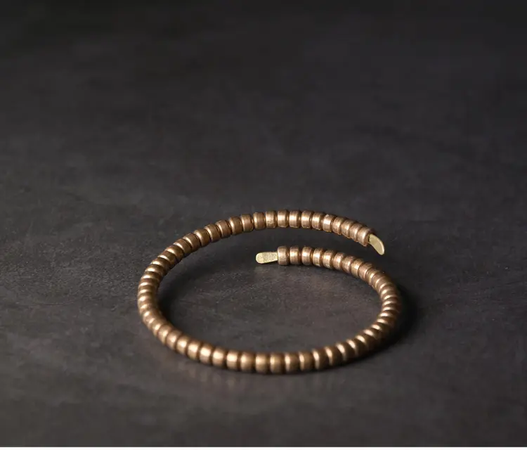 Vintage Adjustable Brass Cuff Bracelet | Punk Couple Metal Bangle 5 - Buddha Bodhis Vintage Adjustable Brass Cuff Bracelet