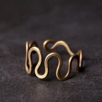 Wave Brass Ring