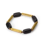 Zen Ebony Wood Brass Bracelet | Minimalist Vintage | Grounding Force 3 - Buddha Bodhis Zen Ebony Wood Brass Bracelet
