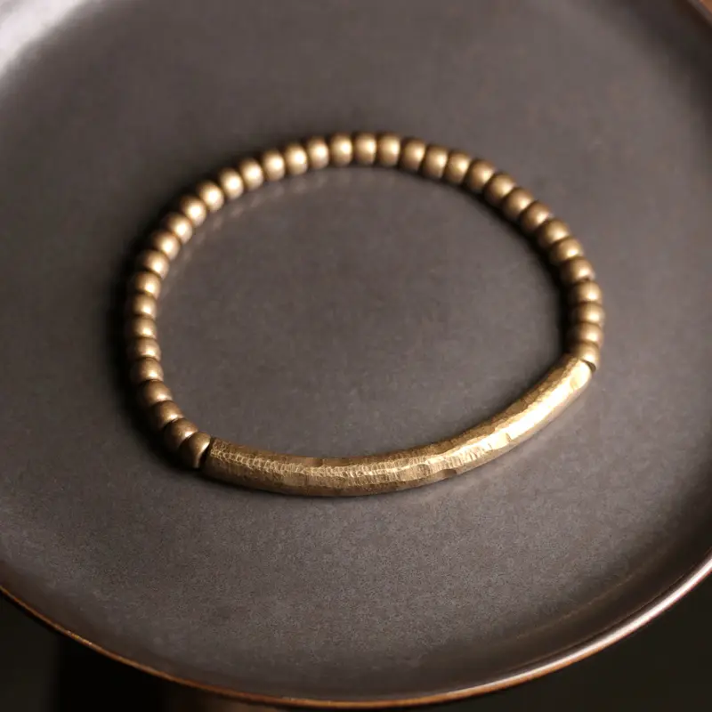 Zen Hammered Brass Bracelet (1) Zen Hammered Brass Bracelet