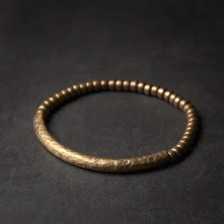 Zen Hammered Brass Bracelet