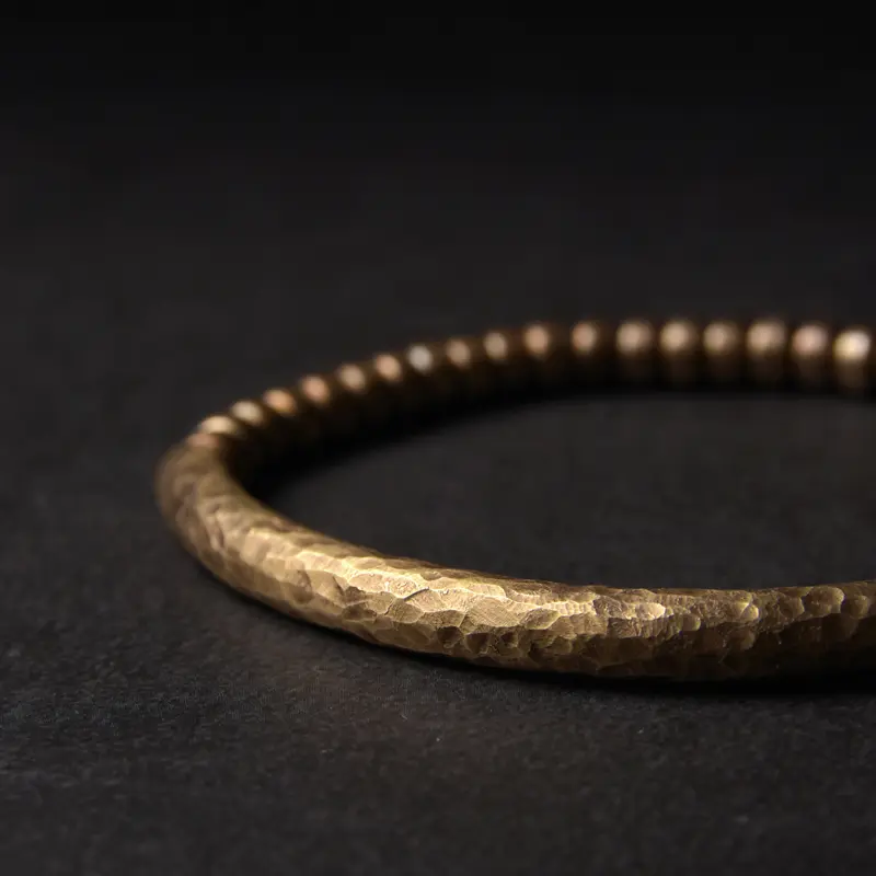 Zen Hammered Brass Bracelet (4) Zen Hammered Brass Bracelet