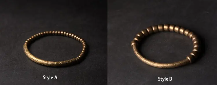 Zen Hammered Brass Bracelet | Vintage Meditation Jewelry 6 - Buddha Bodhis Zen Hammered Brass Bracelet