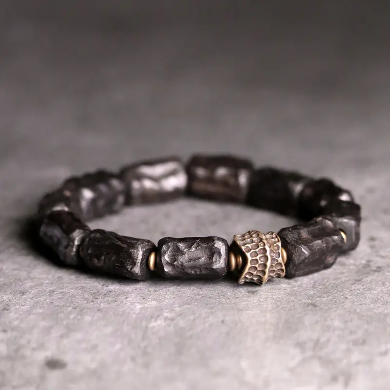 Carved Ebony Armor Bracelet Wabi Sabi Protection Jewelry (1) Carved Ebony Armor Bracelet Wabi Sabi Protection Jewelry
