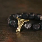 Carved Ebony Bull Bracelet | Strength & Grounding Jewelry - Buddha Bodhis Carved Ebony Bull Bracelet Strength & Grounding Jewelry