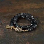 Carved Ebony Evil Eye Bracelet | Ancient Protection Amulet - Buddha Bodhis Carved Ebony Evil Eye Bracelet Ancient Protection Amulet