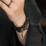 Carved Ebony Evil Eye Bracelet | Ancient Protection Amulet 3 - Buddha Bodhis Carved Ebony Evil Eye Bracelet Ancient Protection Amulet