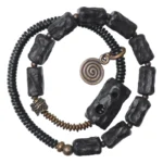 Carved Ebony Spiral Bracelet | Wabi Sabi Wrap Jewelry 4 - Buddha Bodhis Carved Ebony Spiral Bracelet Wabi Sabi Wrap Jewelry