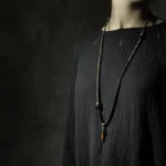 Convertible Dzi Bead Mala | Tibetan Wrap Bracelet & Necklace 2 - Buddha Bodhis Convertible Dzi Bead Mala Tibetan Wrap Bracelet & Necklace