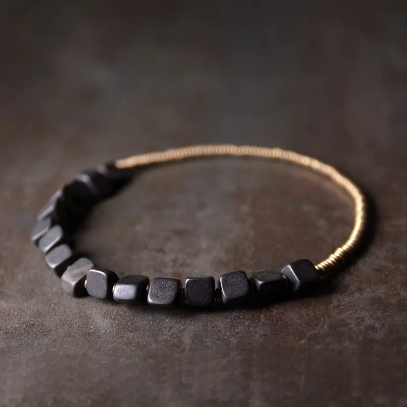 Ebony and Brass Bracelet Set Zen Balance & Grounding (3) Ebony and Brass Bracelet Set Zen Balance & Grounding