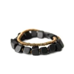 Ebony and Brass Bracelet Set | Zen Balance & Grounding 2 - Buddha Bodhis Ebony and Brass Bracelet Set Zen Balance & Grounding