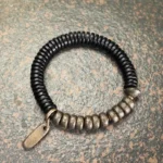 Ebony and Brass Heishi Bracelet | Yin Yang Balance Jewelry 2 - Buddha Bodhis Ebony and Brass Heishi Bracelet Yin Yang Balance Jewelry