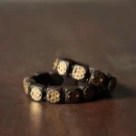 Ebony and Brass Shield Bracelet | Spiritual Armor Jewelry - Buddha Bodhis Ebony and Brass Shield Bracelet Spiritual Armor Jewelry