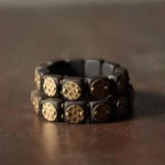 Ebony and Brass Shield Bracelet | Spiritual Armor Jewelry 2 - Buddha Bodhis Ebony and Brass Shield Bracelet Spiritual Armor Jewelry