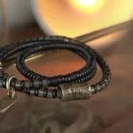 Ebony and Brass Wrap Bracelet | Wabi Sabi Grounding Jewelry 4 - Buddha Bodhis Ebony and Brass Wrap Bracelet Wabi Sabi Grounding Jewelry