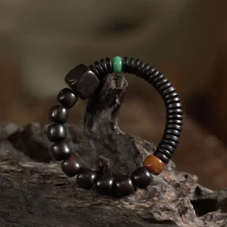 Ebony and Yak Bone Bracelet Tibetan Grounding Jewelry