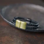 Green Silk Jade Ebony Bracelet | Modern Zen Jewelry 2 - Buddha Bodhis Green Silk Jade Ebony Bracelet Modern Zen Jewelry