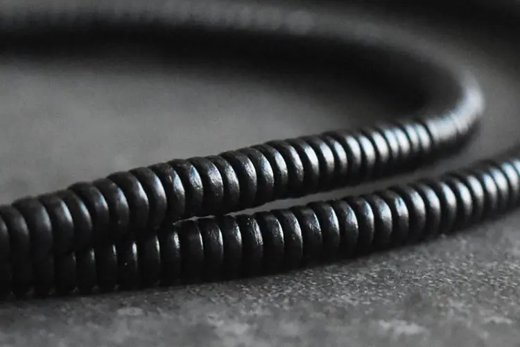 Hammered Brass Ebony Bracelet | Wabi Sabi Wrap Jewelry 6 - Buddha Bodhis Hammered Brass Ebony Bracelet Wabi Sabi Wrap Jewelry