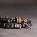 Hand-Carved Ebony Bracelet | Spiritual Armor Jewelry 2 - Buddha Bodhis Hand-Carved Ebony Bracelet Spiritual Armor Jewelry