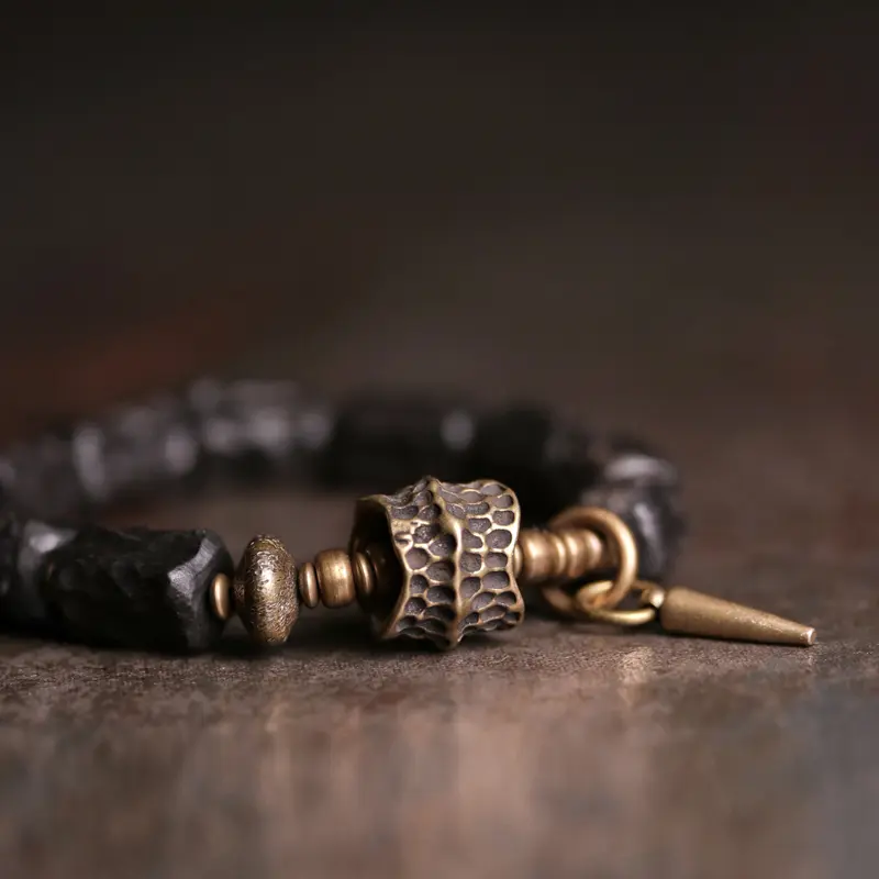 Hand-Carved Ebony Bracelet Spiritual Armor Jewelry (4) Hand-Carved Ebony Bracelet Spiritual Armor Jewelry
