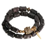 Hand-Carved Ebony Bracelet | Spiritual Armor Jewelry 4 - Buddha Bodhis Hand-Carved Ebony Bracelet Spiritual Armor Jewelry