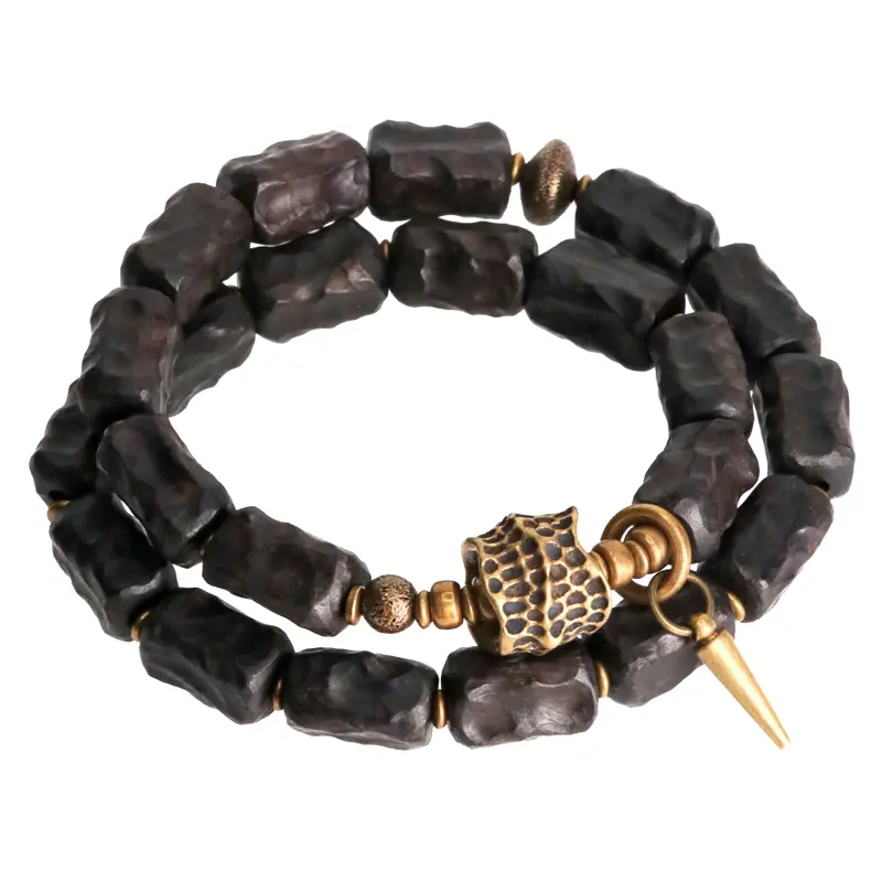 Hand-Carved Ebony Bracelet Spiritual Armor Jewelry (5) Hand-Carved Ebony Bracelet Spiritual Armor Jewelry