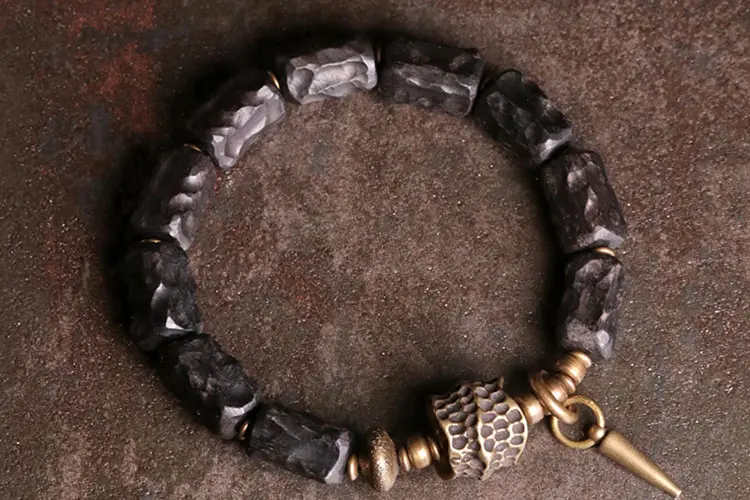 Hand-Carved Ebony Bracelet | Spiritual Armor Jewelry 5 - Buddha Bodhis Hand-Carved Ebony Bracelet Spiritual Armor Jewelry
